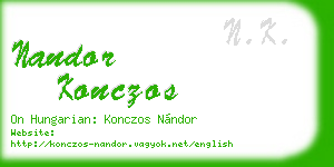 nandor konczos business card